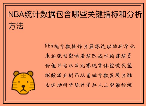 NBA统计数据包含哪些关键指标和分析方法